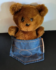 Vintage Garfield Pooky Plüsch Teddybär mit Jeanstasche 1983 Fun Farm - Bild 1 von 7