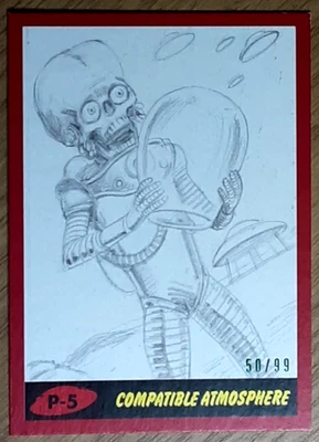 2017 Mars Attack's The Revenge  Red Card P-5 COMPATIBLE ATMOSPHERE. - Image 1 of 3