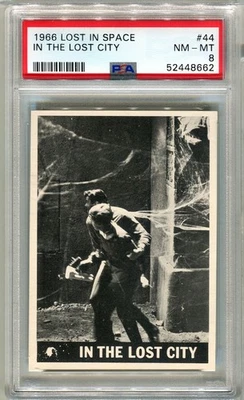 1966 Topps LOST IN SPACE #44 IN THE LOST CITY PSA 8 NM-MT Dr. Robinson & Maureen - Image 1 of 2