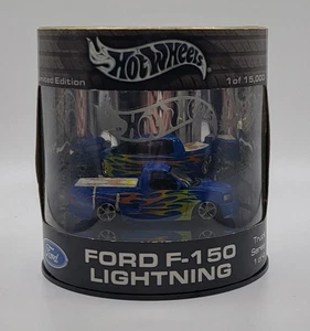Blue Ford F-150 Lightning Limited Edition 1 of 15,000 Oil Can Hot Wheels - Picture 1 of 5