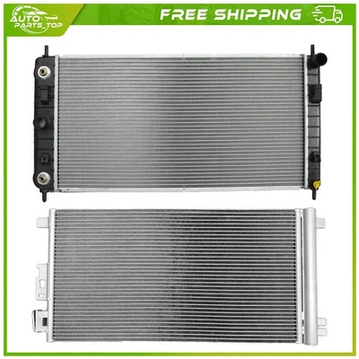 Radiator and AC Condenser Kit Fit For 06-10 Pontiac G6 2.4L 2008 Pontiac G6 3.9L - Image 1 of 4