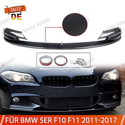 Carbon Look Frontspoiler Spoilerlippe Lippe Stoßstange Für BMW 5er F10 F11 11-17 - Bild 1 von 4