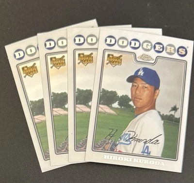 (4) Hiroki Kuroda 2008 Topps Chrome ROOKIE #199 Lot - Los Angeles Dodgers  - Image 1 of 2