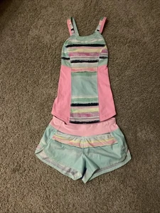 Ivivva Matching Outfit, size 10, Pastel Colors, shorts, And Tank Top  - Picture 1 of 5