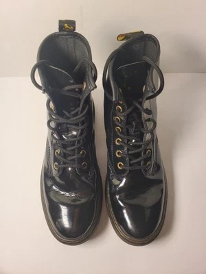 Doc Martin Black Patent Leather Combat Boots Size 8 in Womens 7 in Mens - Image 1 of 4