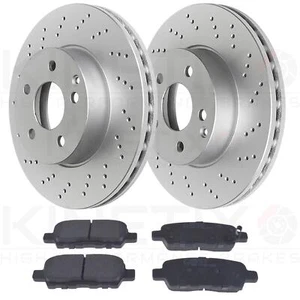 Para Nissan Juke Nismo Rs 1.6 Dig-T Trasero Perforados Freno Discos Mintex 292mm - Imagen 1 de 1