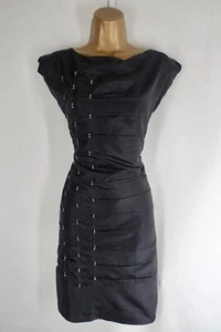 Red Valentino size 10 black silk dress diamanté detail - Picture 1 of 16