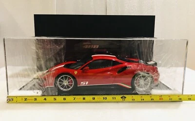 1/12 BBR Ferrari 488 Pista Piloti Rosso Corsa Metallic Red Large Car Limit Rare - Image 1 of 4