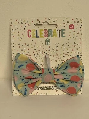 NEW | Hotel Doggy | Birthday Bow Tie OS | Balloons/ Woof Blue Pet Bow Tie NWT - Image 1 of 4
