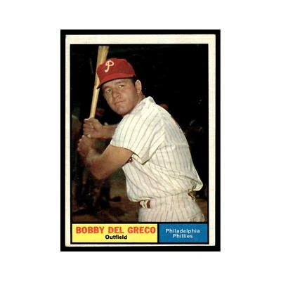 1961 Topps Baseball Card Bobby Del Greco Phillies #154 - Image 1 of 3
