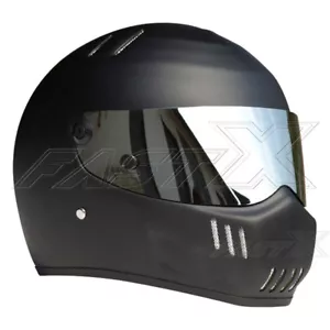 Full Face Motorcycle Helmets For Adult ATV Street Bandit Racing Matte Black DOT - Picture 1 of 24