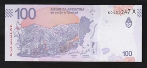 Argentinien, 100 Pesos, ND (2018), P-W363A, A-Serie, neues Design UNC Hirsch - Bild 1 von 2