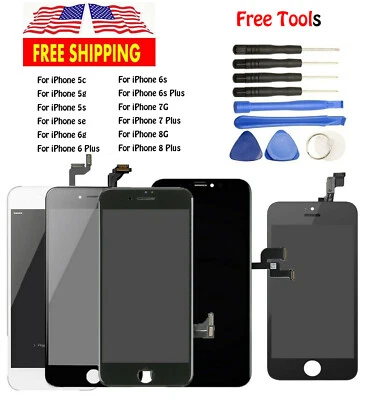 LCD Touch Screen Display Digitizer Replacement Assembly For iPhone 5 6 6S 7 8 - Image 1 of 4