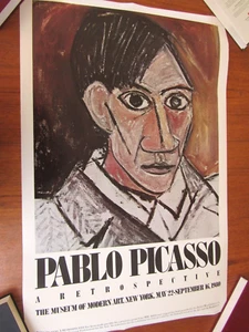 Pablo Picasso Exhibition Poster Self Portrait Retrospective MOMA NY 1980 - Picture 1 of 6