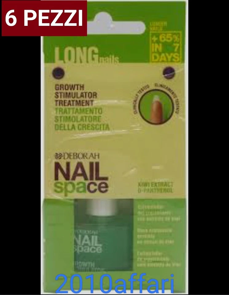 Deborah Nail Space Long Nails Trattamento Stimolatore della Crescita - 6 Pezzi