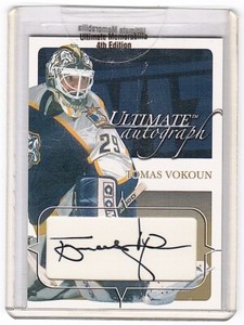 2003-04 BAP Ultimate Memorabilia Autographs Gold #39 Tomas Vokoun Auto #20/35
