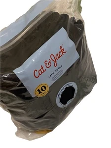 Cat & Jack Crew Socks, 9 Pairs, Size Medium Shoe Size 9-2.5 - Picture 1 of 4