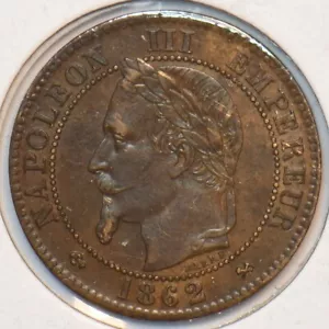 France 1862 K 2 Centimes Eagle animal 296710 combine shipping - Picture 1 of 2