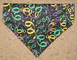 Mardi Gras Ribbons Streamers Dog Bandana - 5 sizes XS-XL - Picture 1 of 1