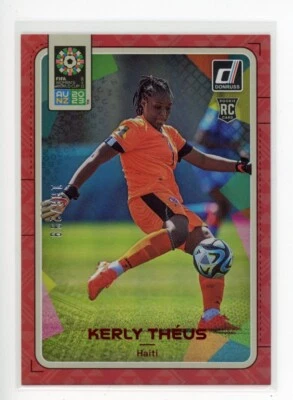 2023 DONRUSS FIFA WOMENS WORLD CUP KERLY THEUS RC #75 HAITI RED #186/299 - Image 1 of 2