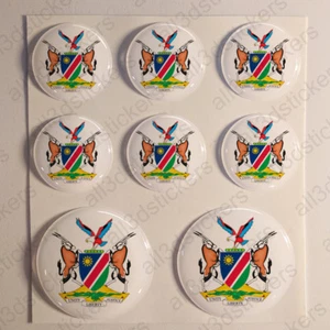 Stickers Namibia Coat of Arms Gel Domed Resin 3D Namibia Vinyl Sticker Decals - Picture 1 of 1