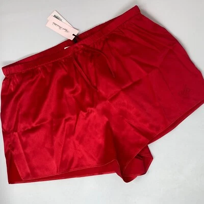 Agent Provocateur Arlette Red Silk Shorts UK10 Medium NWT $135 - Image 1 of 4
