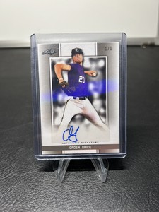CADEN GRICE 2019 Leaf Perfect Game PG National Showcase AUTO /1 CLEMSON GRAY