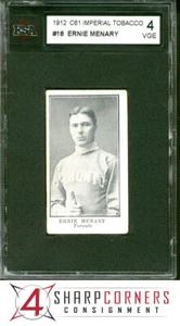 1912 C61 IMPERIAL LACROSSE CZARNO-BIAŁY #18 ERNIE MENARY KSA 4 X1001163-056 - Zdjęcie 1 z 2