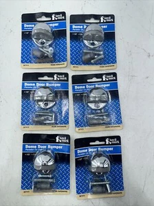 Lot Of 6 Chrome Dome Door Stop Floor New - Picture 1 of 5