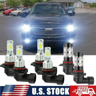 Kit de faros LED + bombillas antiniebla para Chevrolet Avalanche 1500 2500 2002-2005 Foto 1 de 4