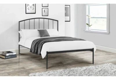 Julian Bowen Onyx Satin Anthracite Metal Bed 3FT Single 4FT6 Double 5FT King - Image 1 of 4