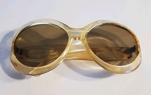 France 1960s Audrey Style Beautiful Chic Translucent Frame Womens Sunglasses - Picture 1 of 15