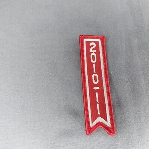 2010/ 11 Flag Pendant Iron On 3.5" Patch Red White Scouting - Picture 1 of 2