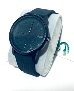 LACOSTE L 12.12 2011242 DARK GRAY SILICONE STRAP MEN'S SPORT WATCH 42 MM NEW - Picture 1 of 13