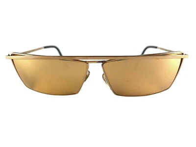 VINTAGE ALAIN MIKLI ULTRA WIDE PLAQUE OR 22K 622 FRANCE MADE SUNGLASSES 1980'S - Image 1 of 4