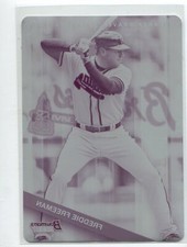 2015 Bowman's Best Printing Plate Magenta Freddie Freeman 1/1 Atlanta Braves