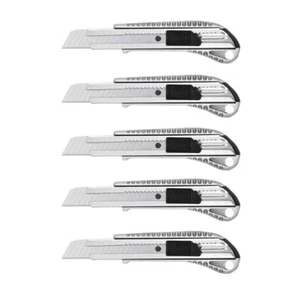 5 Stück Alu Cuttermesser 18 mm Teppichmesser Paketmesser Cutter Universal - Bild 1 von 8