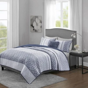 Madison Park Christian 4 Pcs King/Cal King Reversible Jacquard Coverlet Set - Picture 1 of 8
