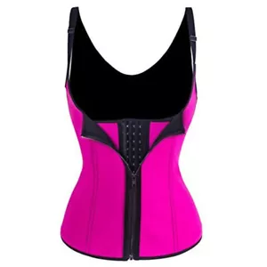Tank Top Vest Trainer Workout Body Shaper 2XL Pink lady tummy adjustable control - Picture 1 of 24