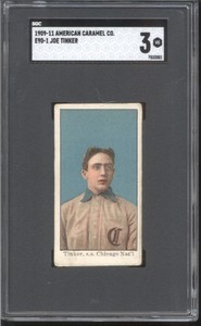 1909-11 E90-1 American Caramel JOE TINKER SGC 3 Chicago Cubs HOF