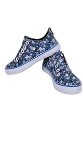 Thereabouts Turnschuhe Kleinkind Mädchen Schuhe blau Blumenmuster Slipper Komfort Größe 11 M - Bild 1 von 6