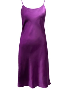 Victoria's Secret Magenta Satin Midi Slip/Nightie/Chemise - BNWOT - Picture 1 of 2