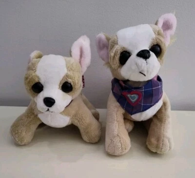 Ganz Webkinz 2 Dogs HM104 Chihuahuas Adult & Puppy No Codes Scarf Ribbon - Image 1 of 4