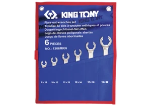Set of 6 pcs 6 point Metric Brake Line Tube Wrench Open Ring Spanner Special - Foto 1 di 3