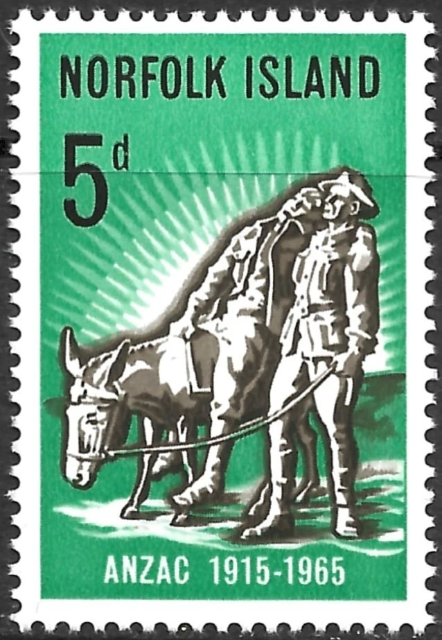 Norfolk Island Scott 69 VF Mint Never Hinged Anzac 1915-1965. - Image 1 of 1