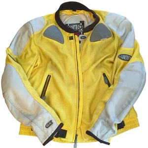 Tour Master Jacket Men's XL Motorcycle Riding Cortech GX Air Yellow Gray Padded - Picture 1 of 11