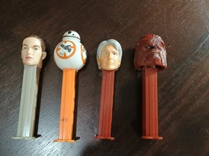 Vintage Star Wars PEZ Collectors Lot Of 4 Hauns Solo, Chewbacca, Lea and Droid - Picture 1 of 9