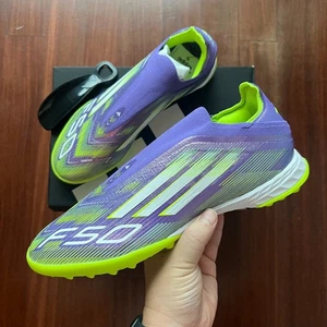 Adidas F50 Pro TF Laceless Herren Rasen Fußballschuhe Purple Rush JR9330 - Bild 1 von 18