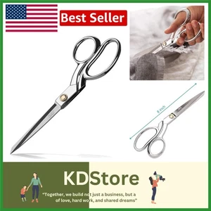 8 Inch Heavy Duty Carbon Steel Fabric Scissors Tailor Shears Sewing Craft - Picture 1 of 10
