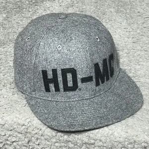 Harley-Davidson Motor Co. HD-MC Tapa Tejida Gris Equipada 7 3/8 Talla Grande - Imagen 1 de 14